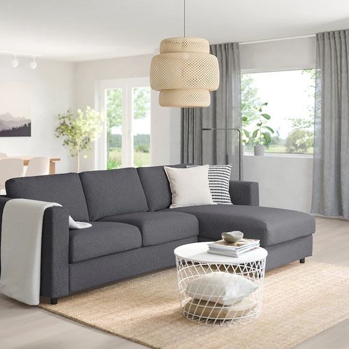 Trudeau sectional online with storage chaise