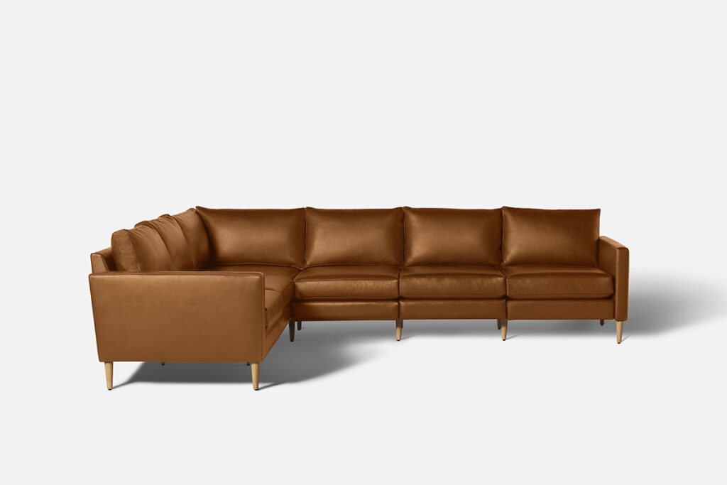 allform leather sectional