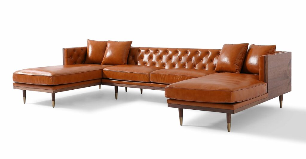 kardiel leather sectional