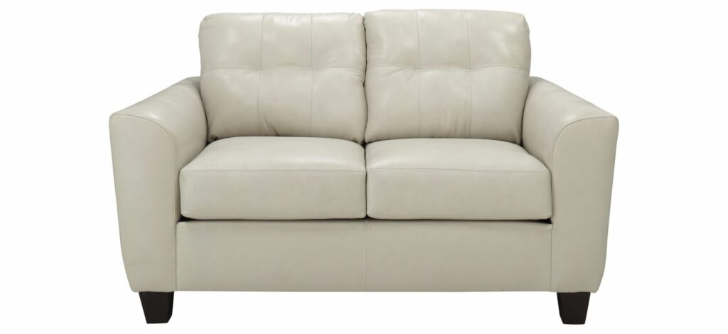 Raymour and flanigan store leather loveseats