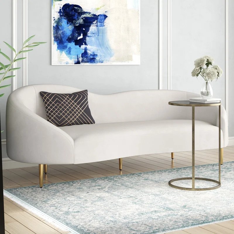 wayfair sofa curved